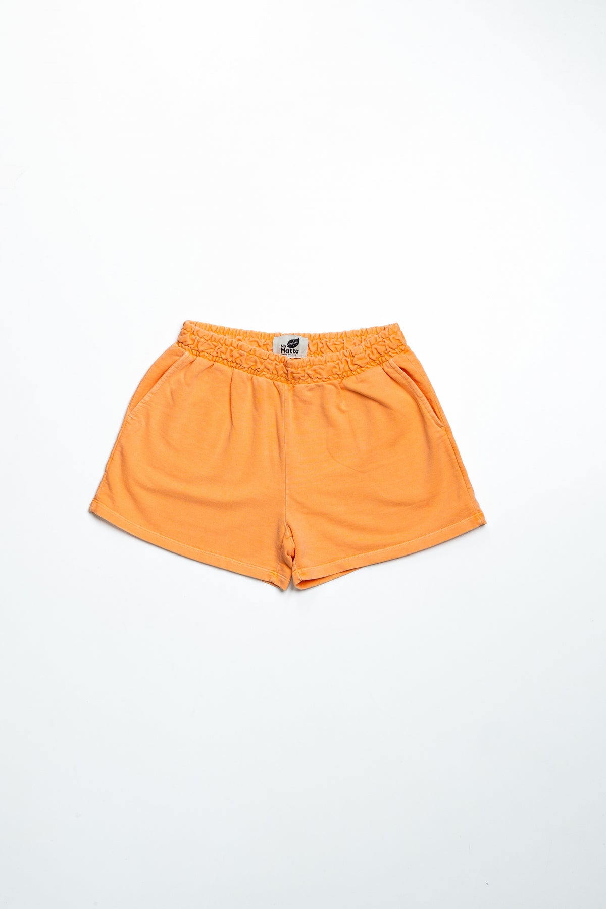 SHORTS MOLETOM LARANJA