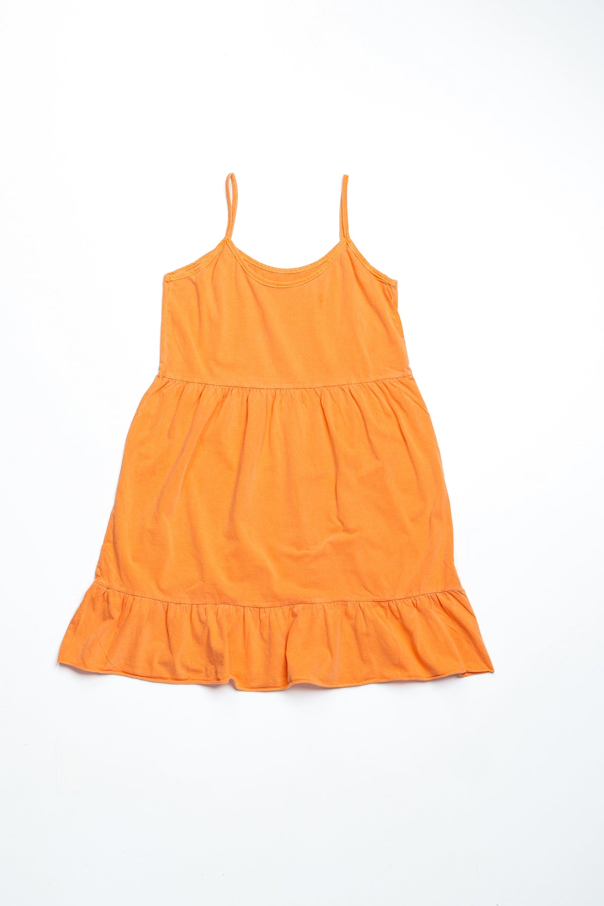 VESTIDO BABADO LARANJA